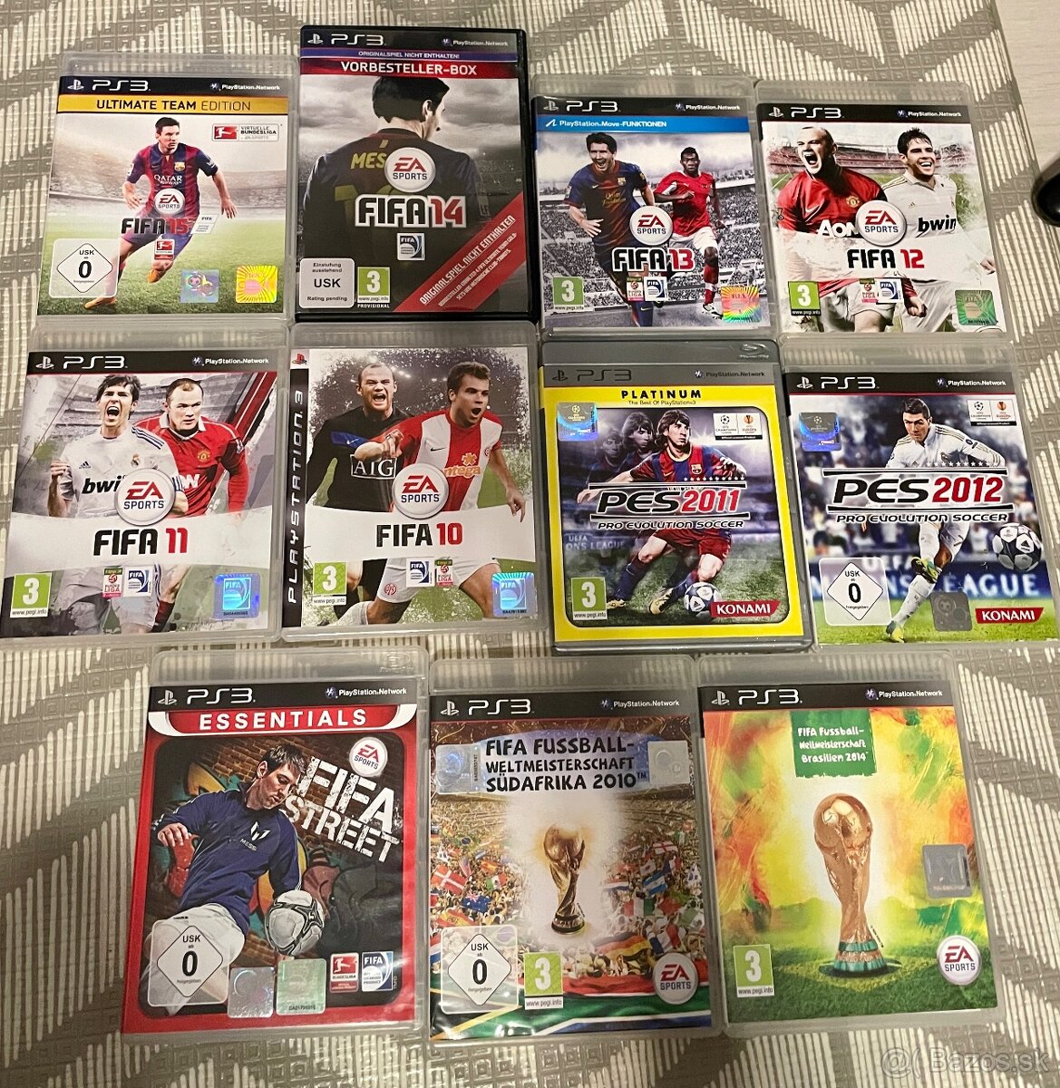 Playstation 11x hra Fifa, Street, Pes, PS3