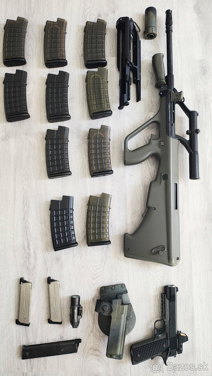 Airsoft zbrane Aug , 1911 TM shadow Warrior