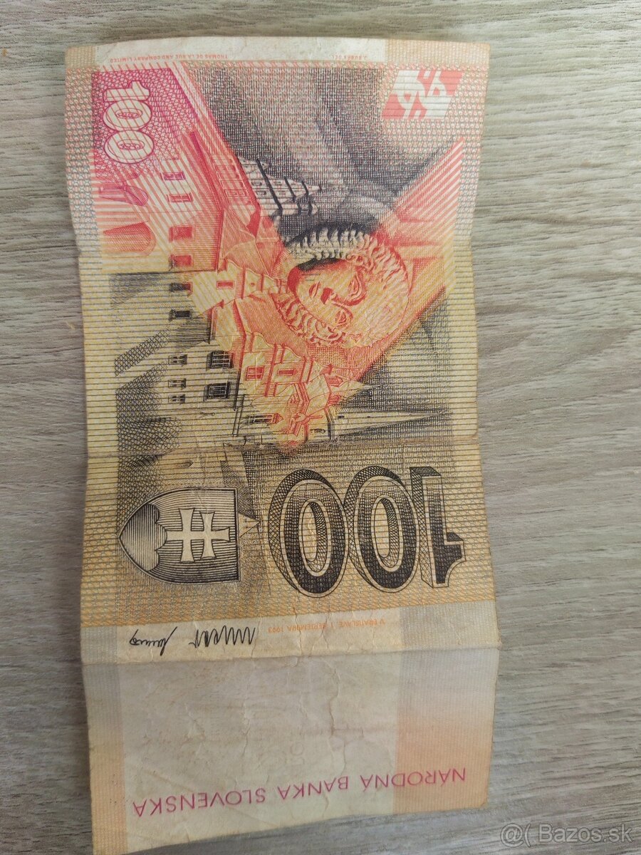 100 SK 1993/2000, Prítlač Bimilénium, stav UNC, VZÁCNA
