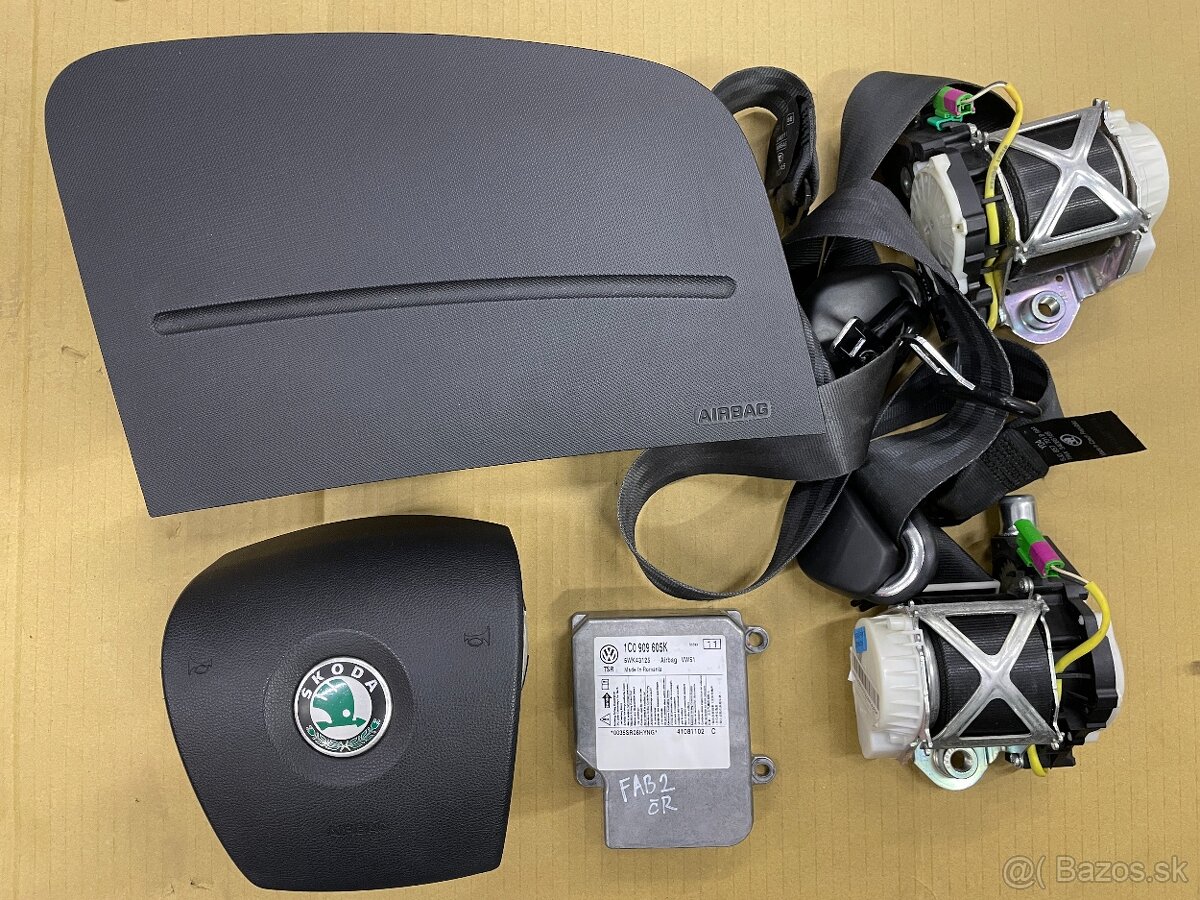 škoda fabia airbag motorček zamok radio budiky packy