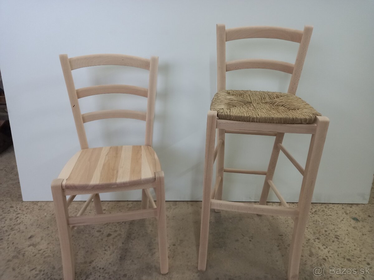 Predám pevné stoličky, barové stoličky, stoly ...