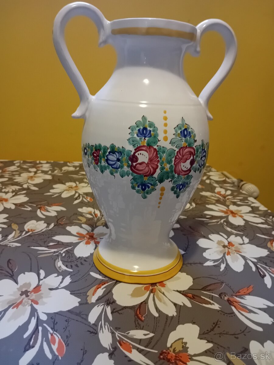 Modranská keramika váza,svietnik