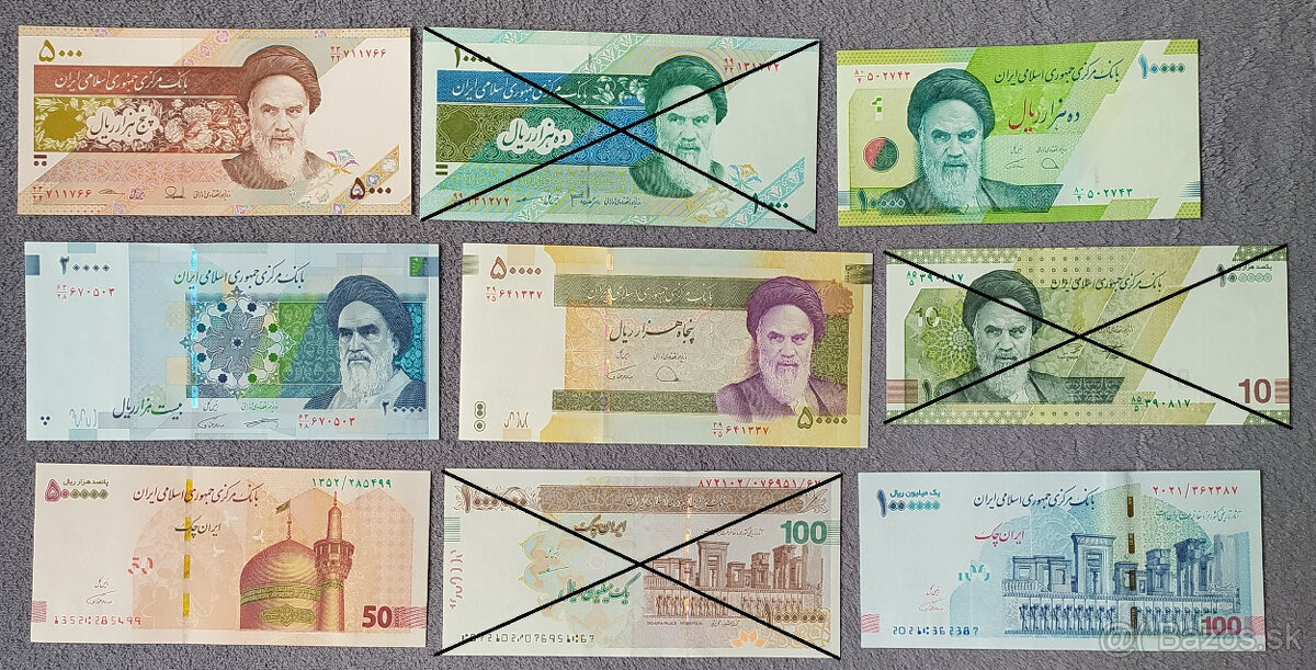 Bankovky UNC Irán