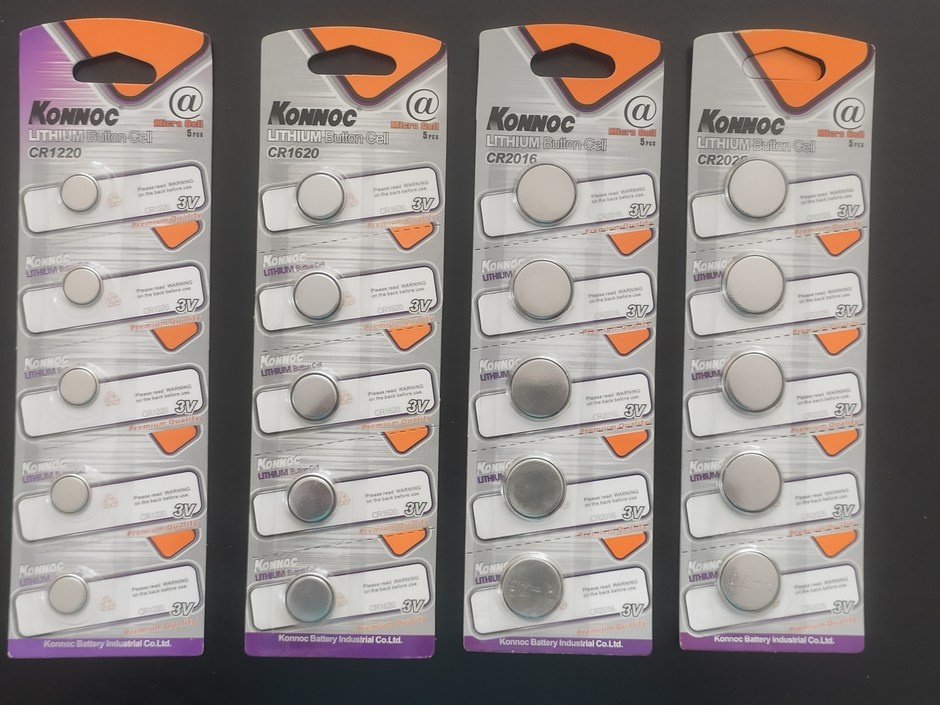 3V batéria CR1220, CR1620, CR2016, CR202 - sada 5 kusov