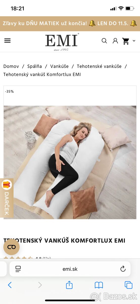 Tehotenský vankúš KOMFORTLUX EMI