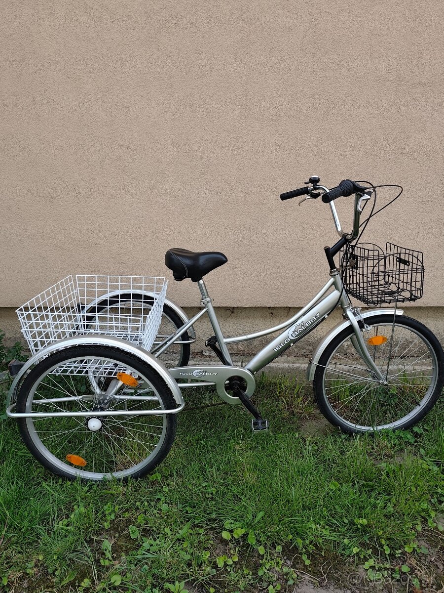 Trojkolesový bicykel 6 rýchlostí