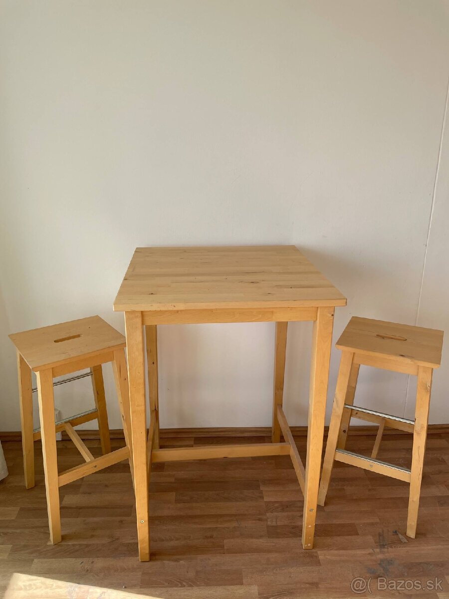 Barový stôl a dve stoličky ikea Nilsolle