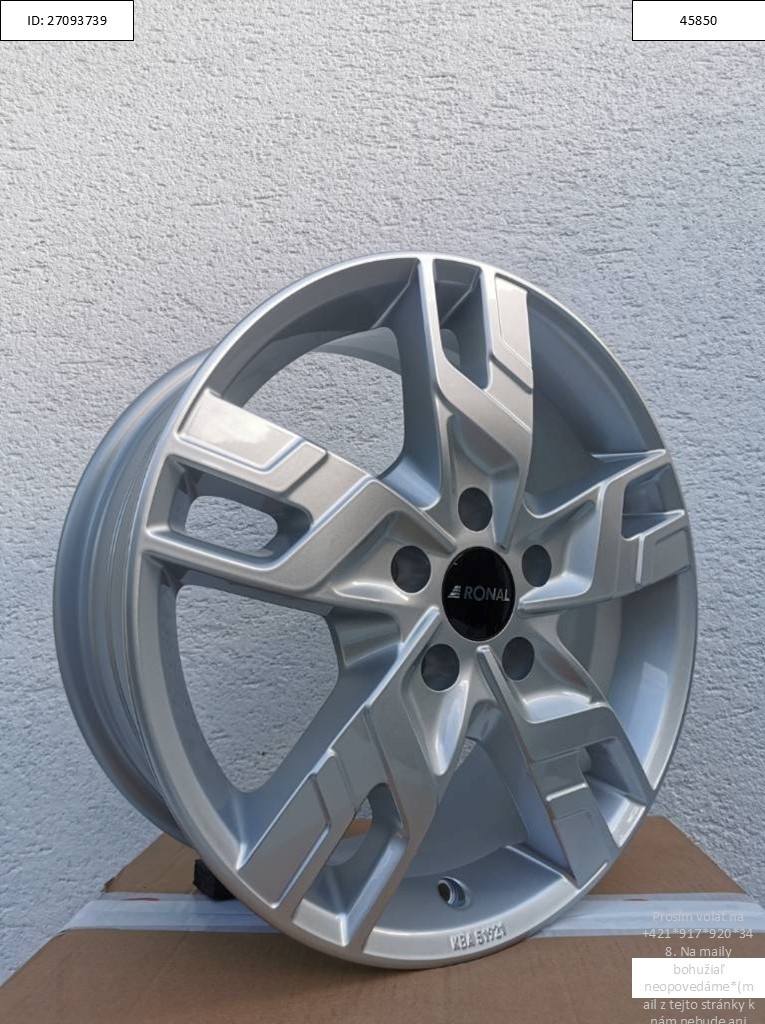 Renault Trafic, Opel Vivaro alu disky 5x114,3 R17 7J ET45 12