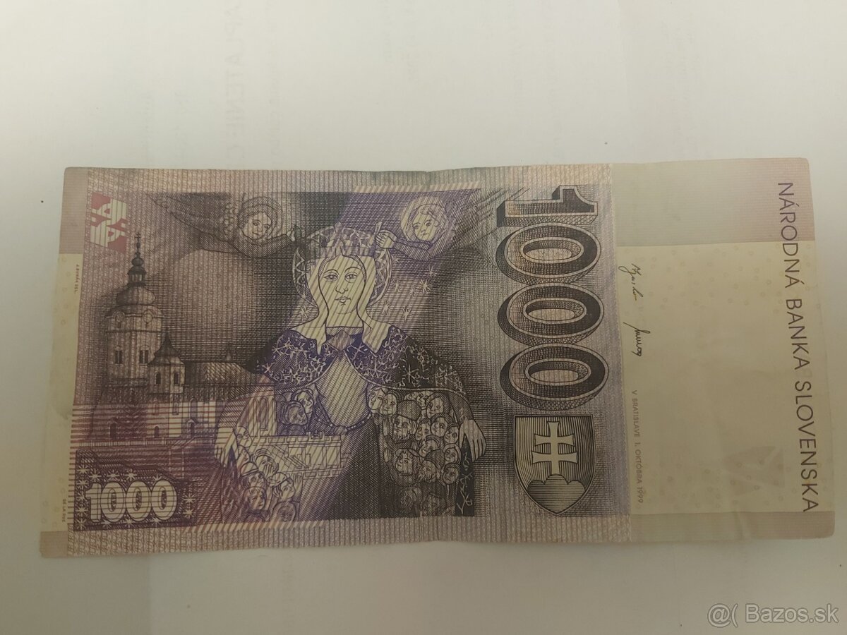 Predám bankovky 100 sk a 1000 sk
