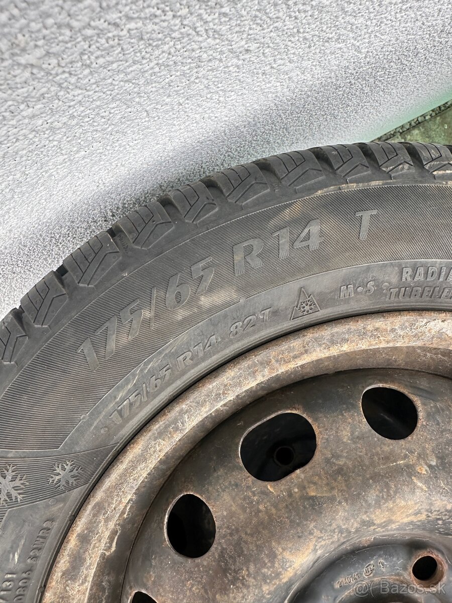 Zimne gumy a plechove disky 175/65/R14 T