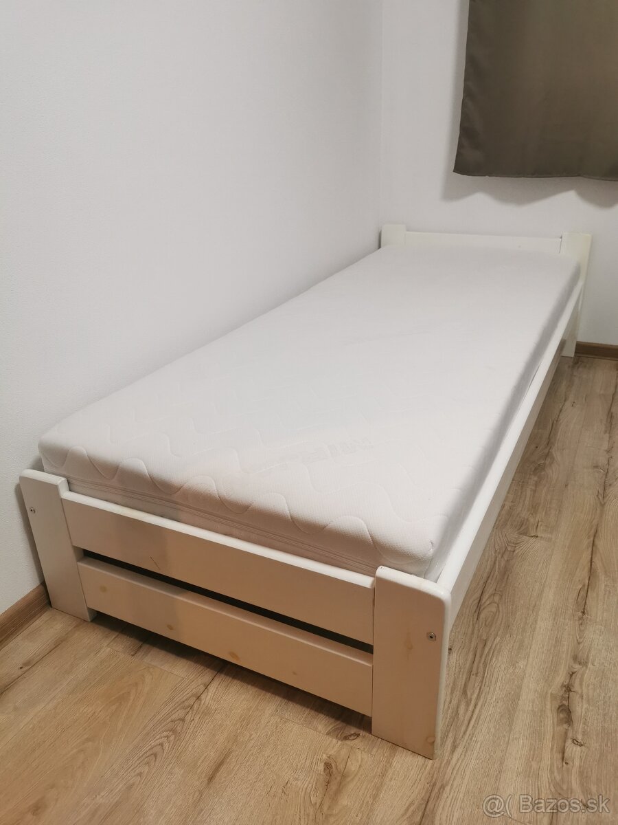 Postel + rošt + matrac 80x200cm