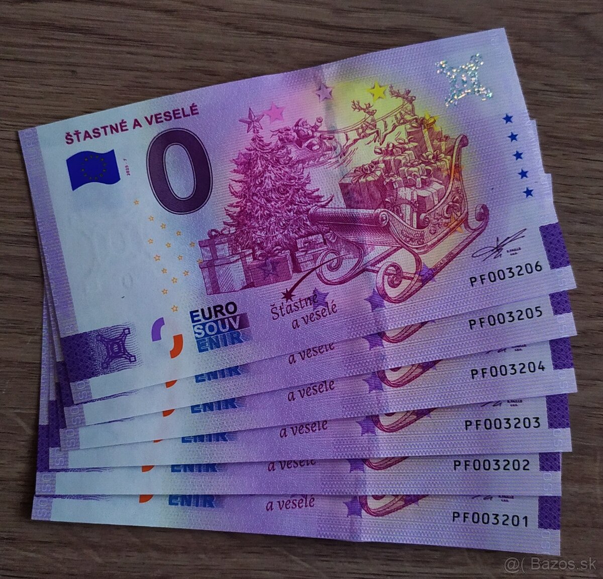 0€ / 0 euro / 0 eurová bankovka ŠŤASTNÉ A VESELÉ