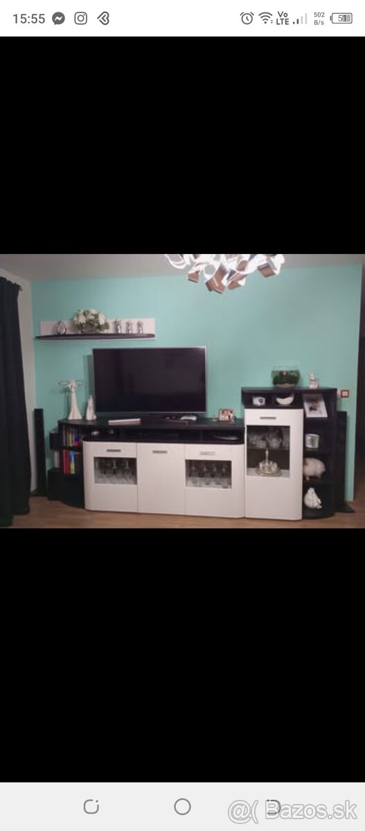 Obývacia stena + stolík - vysoký lesk