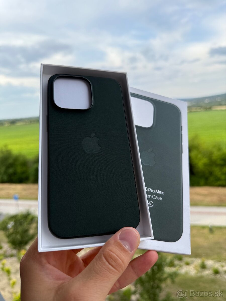 NOVÝ kryt pre Apple 15 Pro Max tkaninový - zelený