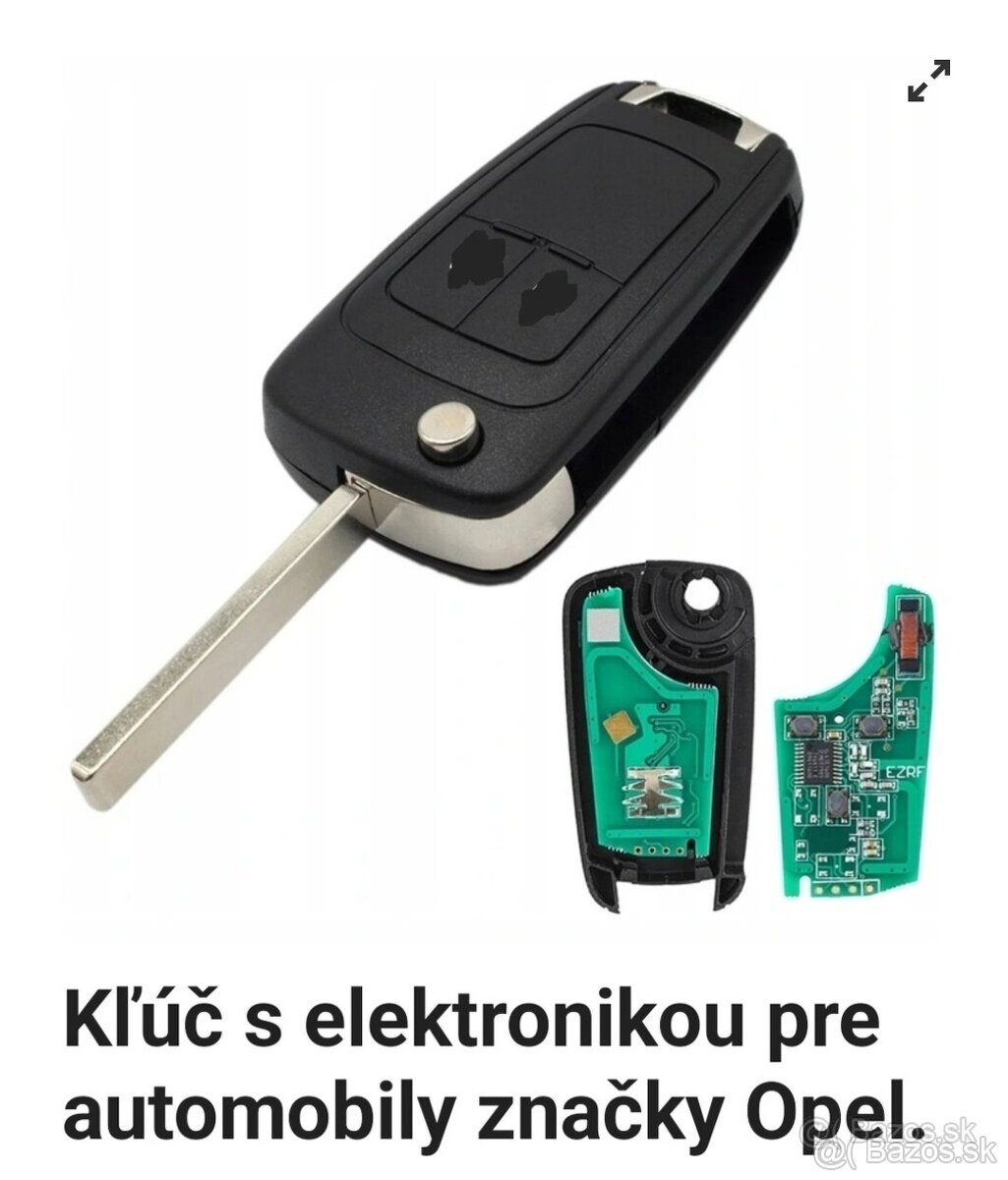 Opel zafira b-novy kľúč s elektronikou
