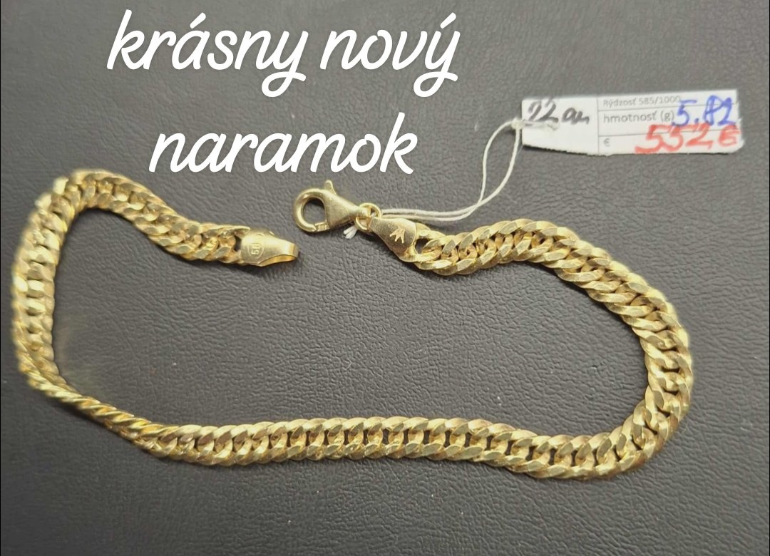 Zlatý NÁRAMOK 5.82g,5.5 mm,Nový výrobok ZLATO 585