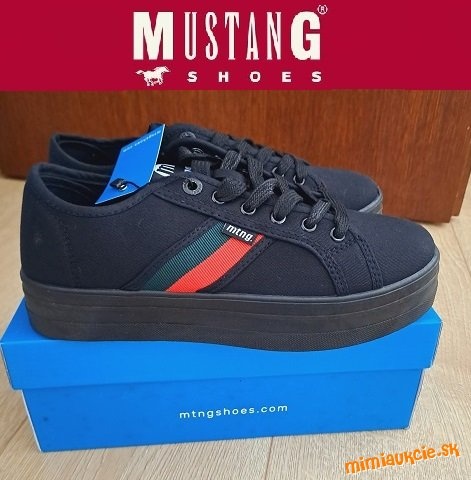 nové čierne tenisky Mustang veľ. 36