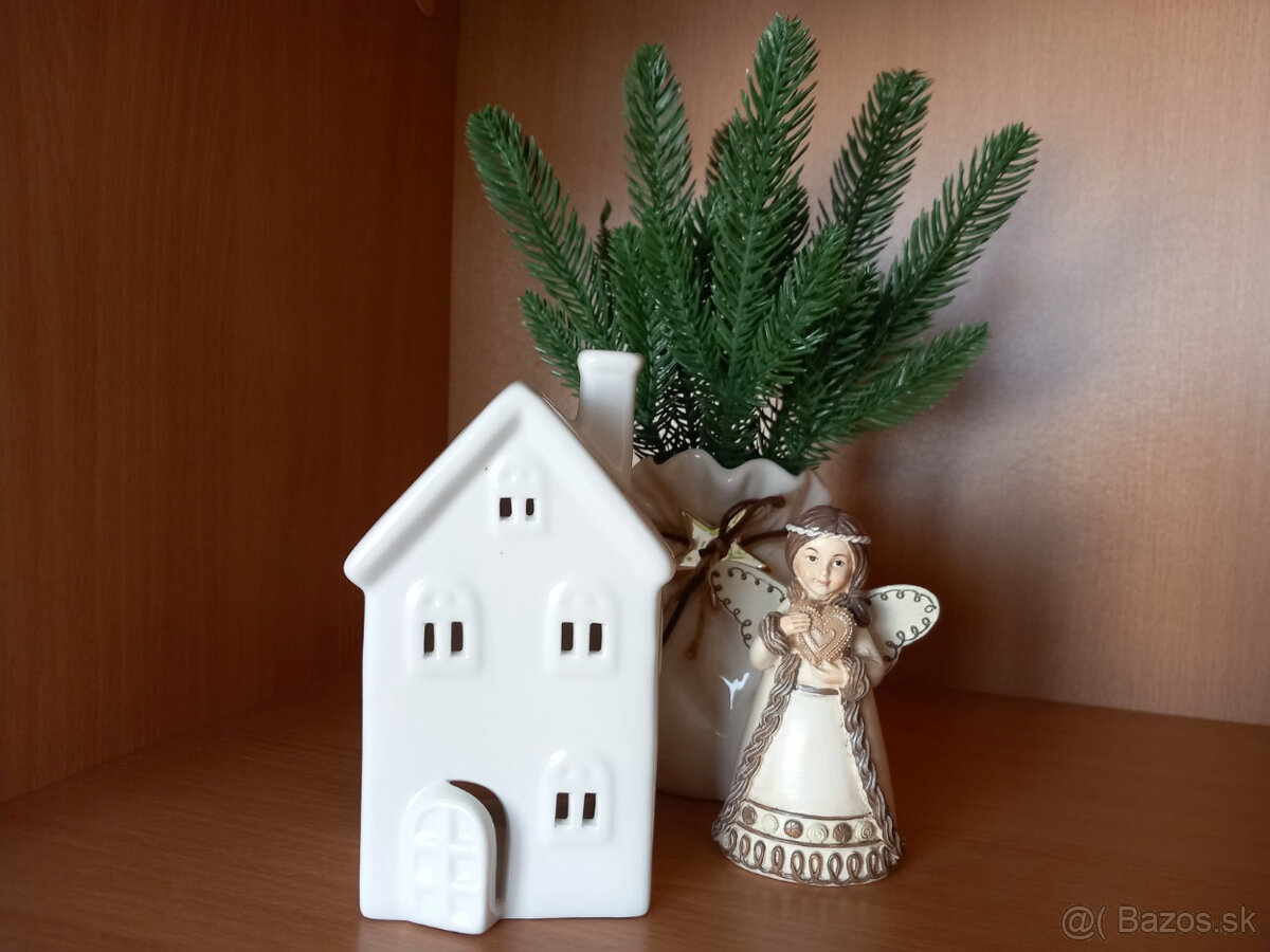 Keramický domček na čajovú sviečku 16x9x8 cm