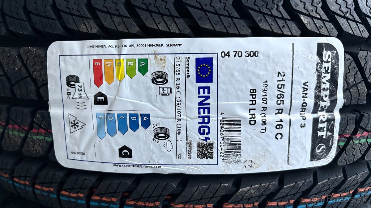 215/65R16 C zimne nove Semperit