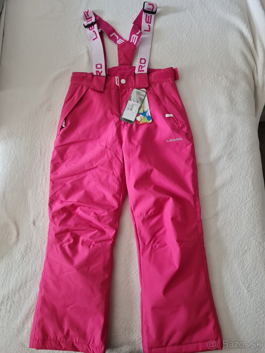 Dievčenské lyžiarske nohavice LEWRO - 128/134, nové