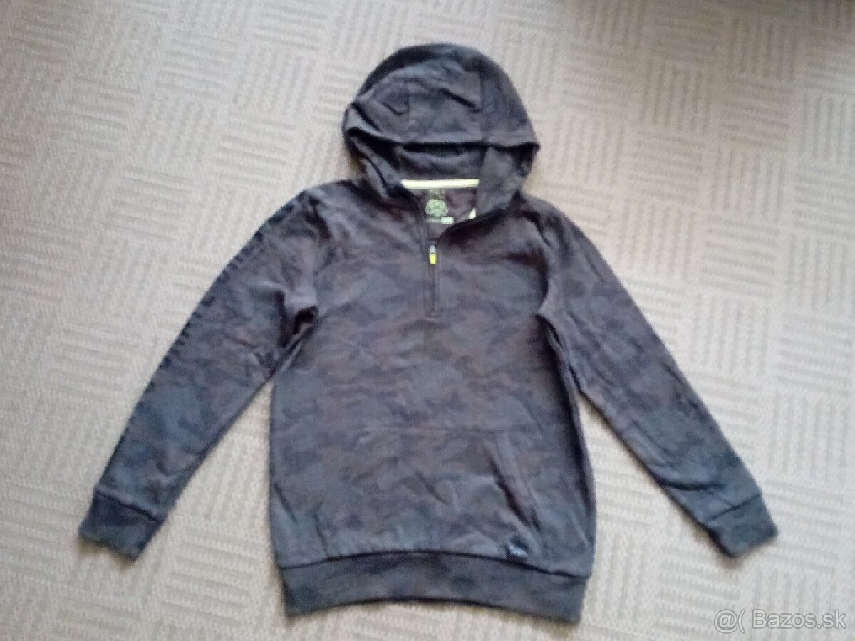 Detská mikina 12–13r., s kapucňou, zachovalá