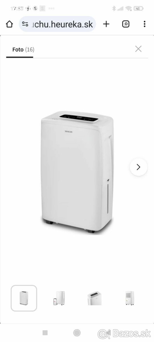 Odvlhčovače Sencor sdh 1028WH
