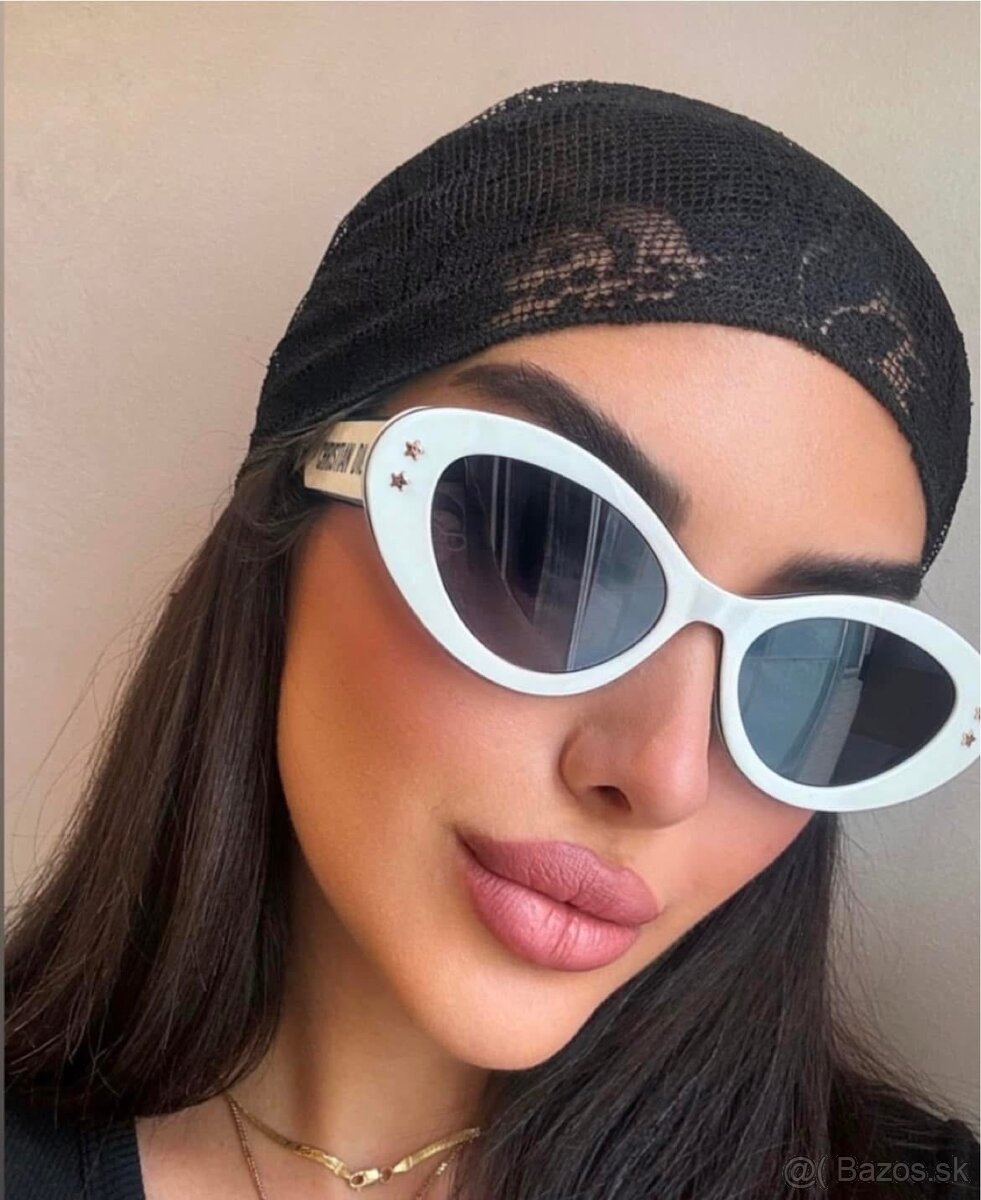 Dior biele slnečné okuliare