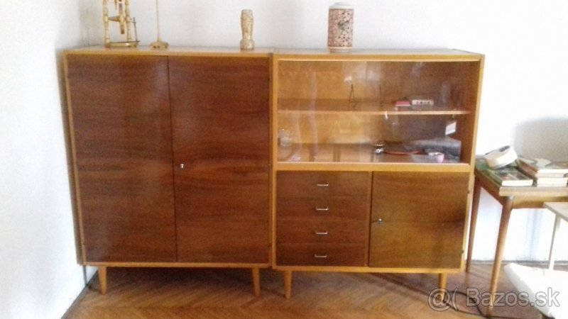 Brusel retro obývačku 60-te roky posledné 3 kusy nábytku
