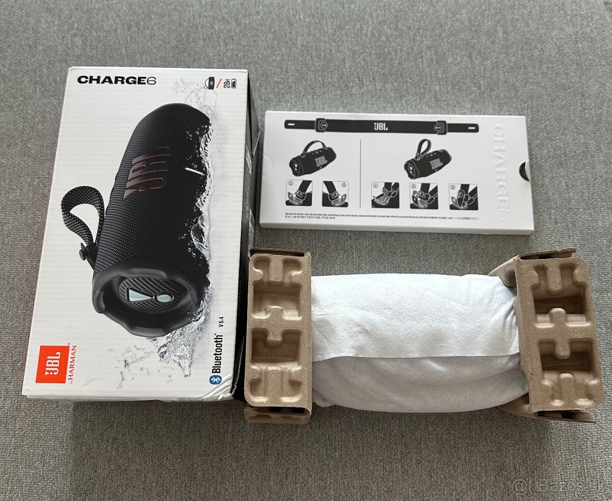 JBL Charge 6 Reproduktor cierny - novy