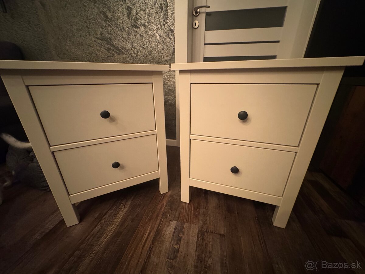 Nočné stolíky 2ks biele