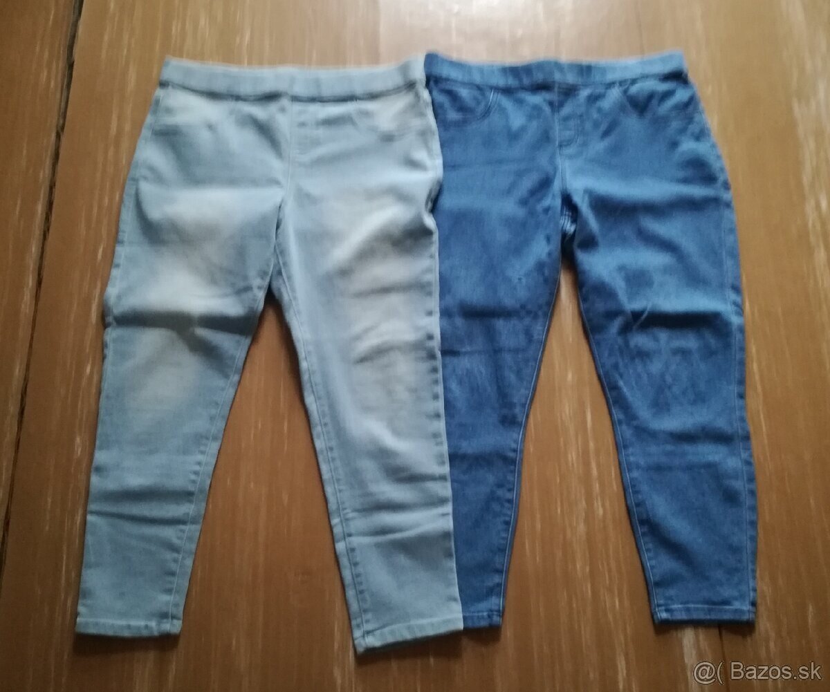 PEPCO dámske džeginsy vel. 44 plus size XXL (NOVÉ) 2ks