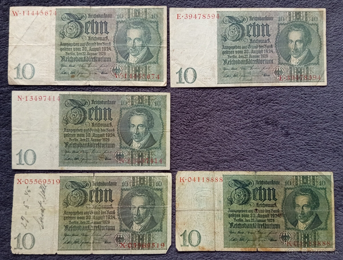 Nemecké bankovky WW2