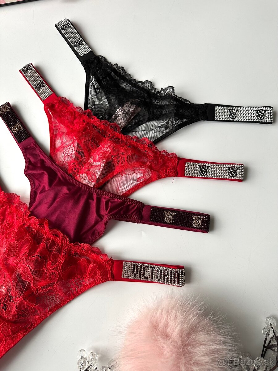 Victoria’s Secret shine strap tanga nohavičky M