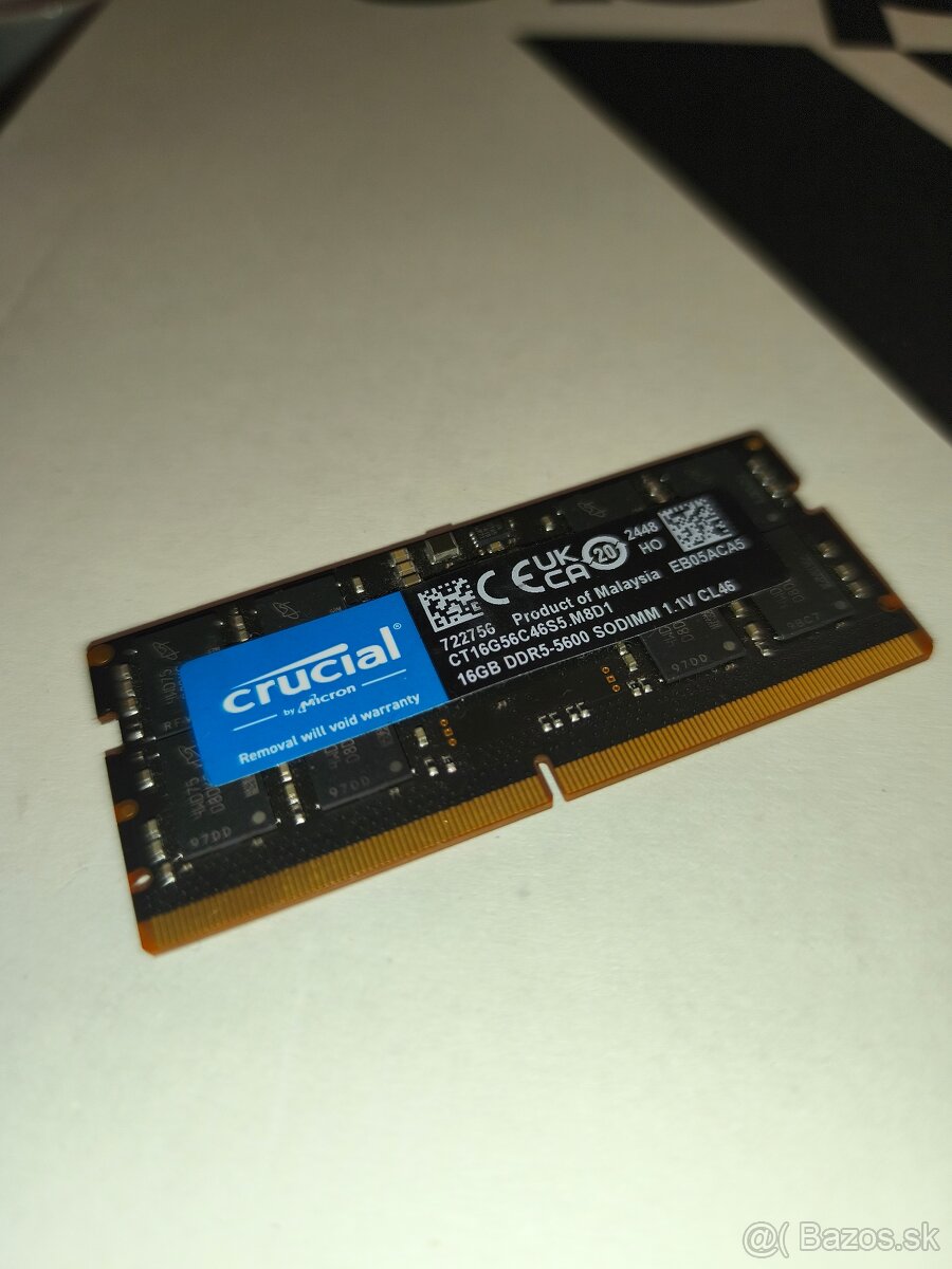 RAM pamäte notebook