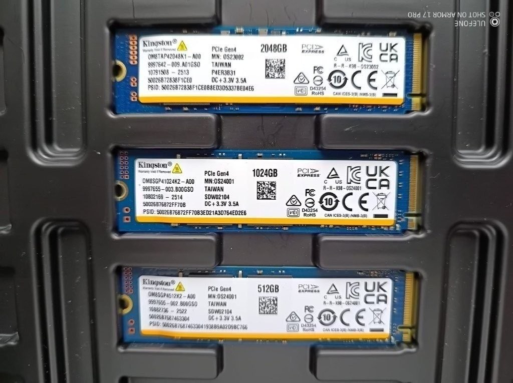 Kingston 2TB / 1TB PCIe 4.0 4x NVMe - 7 000 MB/s