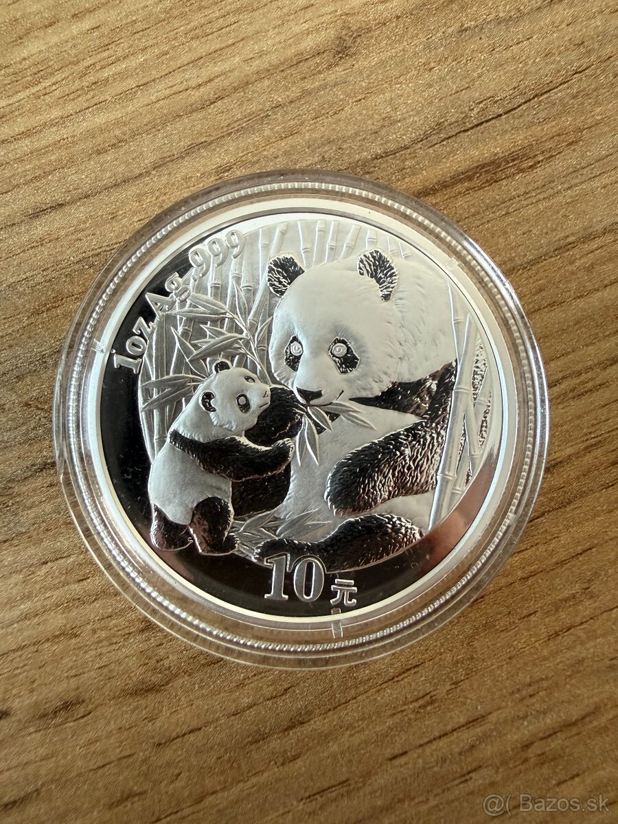 1 oz Čínska Panda 2005 strieborná minca