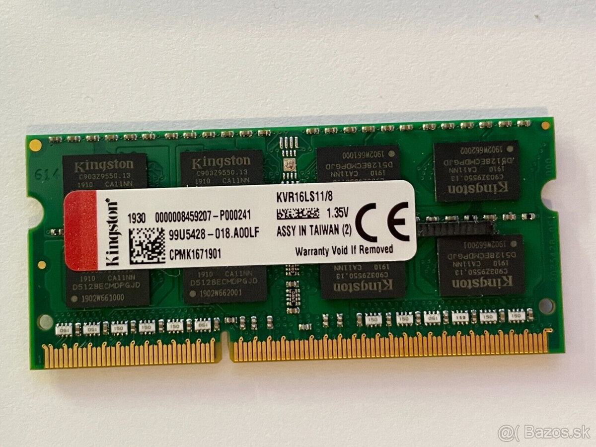 Predám operačné pamäte 2X  8GB  RAM  DDR3L 1600MHz