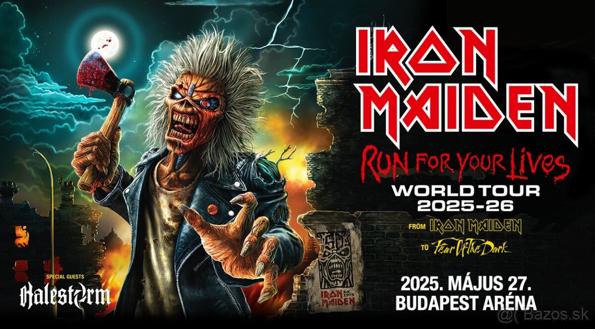 Iron Maiden Budapešť 2 Vstupenky