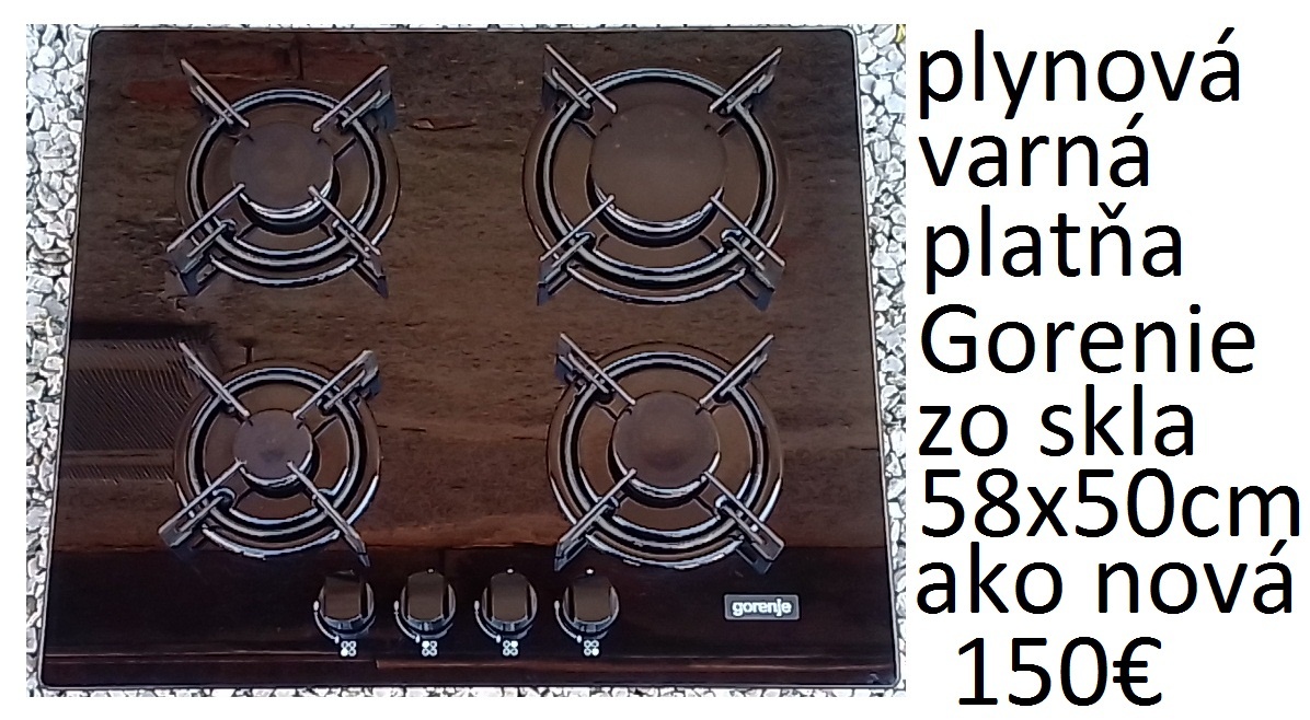 plynová varná doska Goreie-zo skla