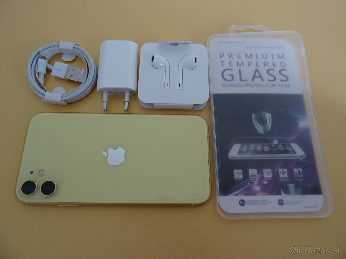 iPhone 11 64GB YELLOW - ZÁRUKA 1 ROK - 100% BATERIA