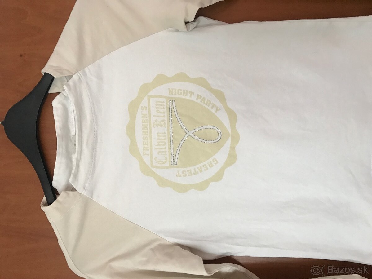 CALVIN KLEIN originál smotanove damske tricko S/M