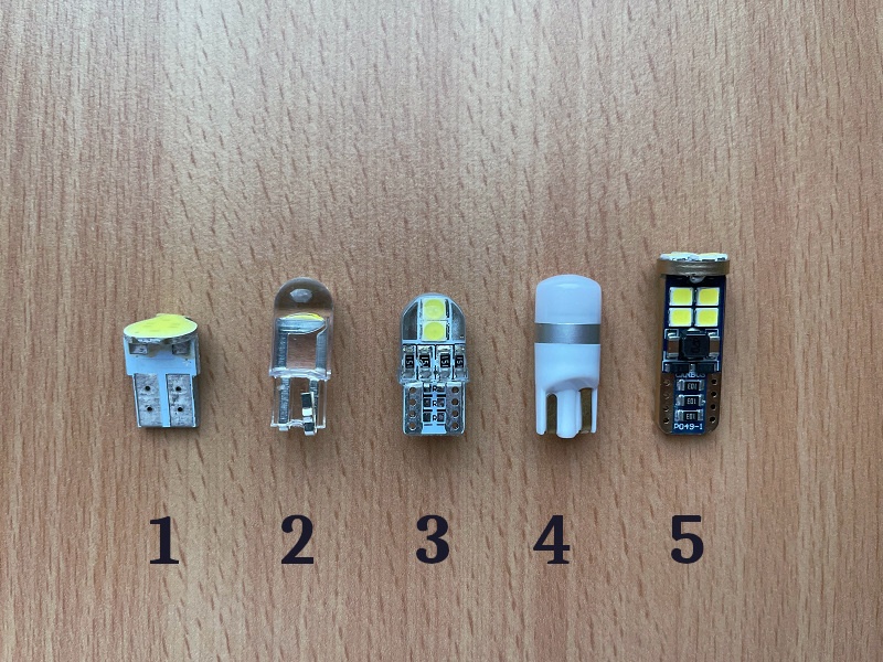 W5W (T10) LED žiarovka, s výberom správnej poradím