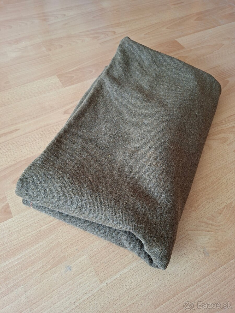Originál ČSĽA vojenská vlnená deka 200×130 cm