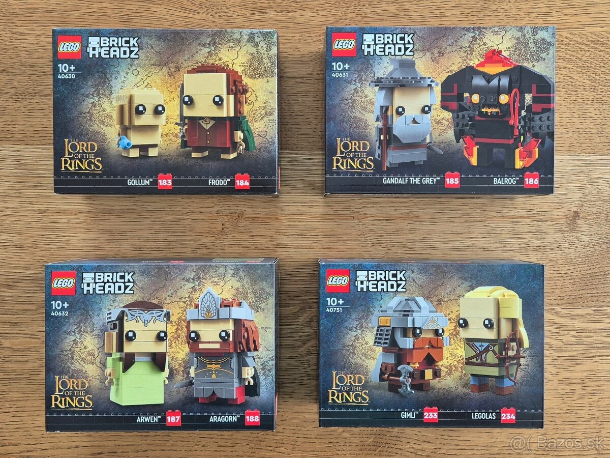 Kolekcia LOTR BickHeadz LEGO® - 40630, 40631, 40632, 40751