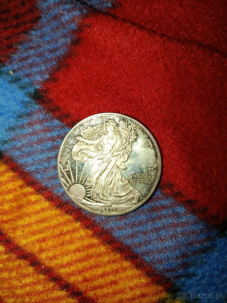 zberateľska minca US silver dollar 2000r