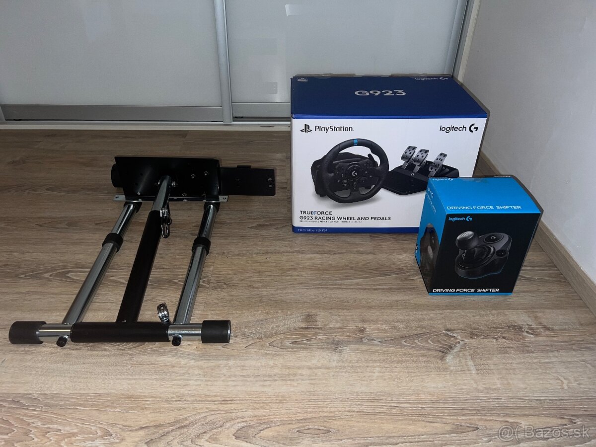 Komplet Racing Set: Logitech G923 (PS5/PC) + Radiaca páka +