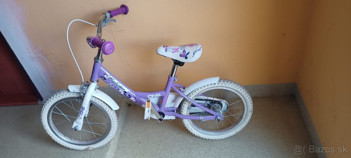 Na predaj krásny 16" dievčenský bicykel