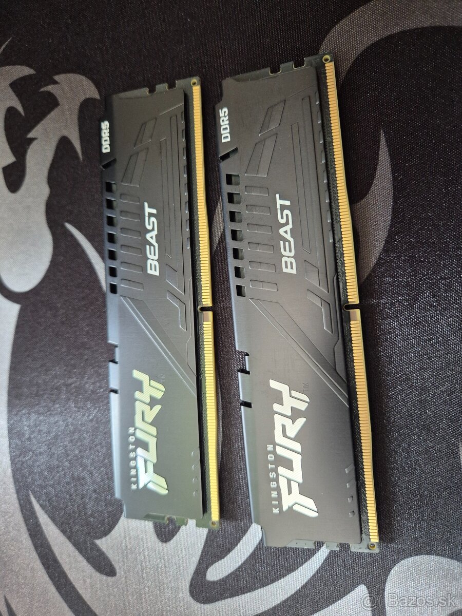 Kingston FURY 32GB Kit DDR5 4800Mhz CL38 Beast Black