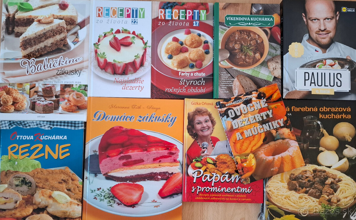 Predam tieto kucharske knihy