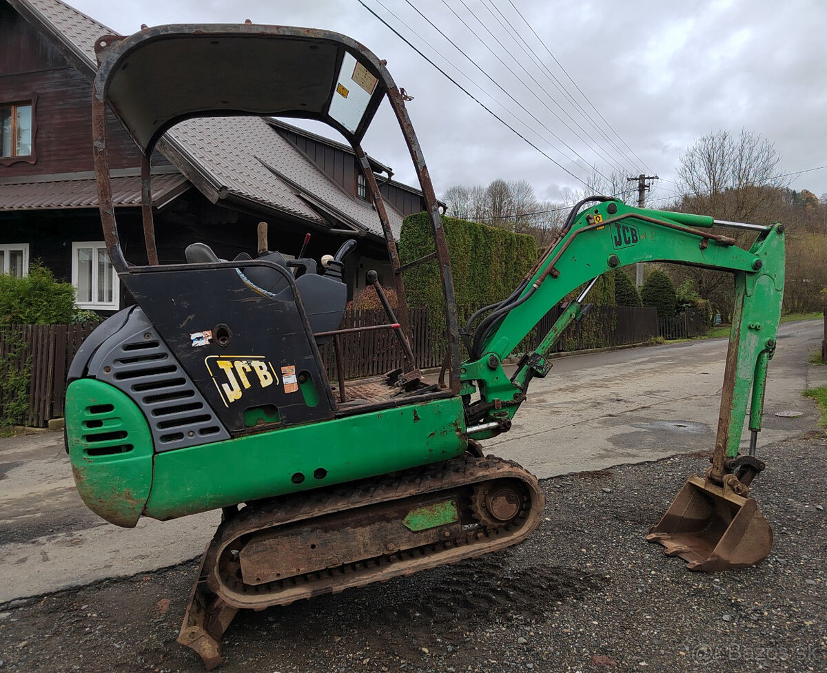 mini bagr JCB 8015, váha 1600kg, 188 000Kč + DPH mini bagr J